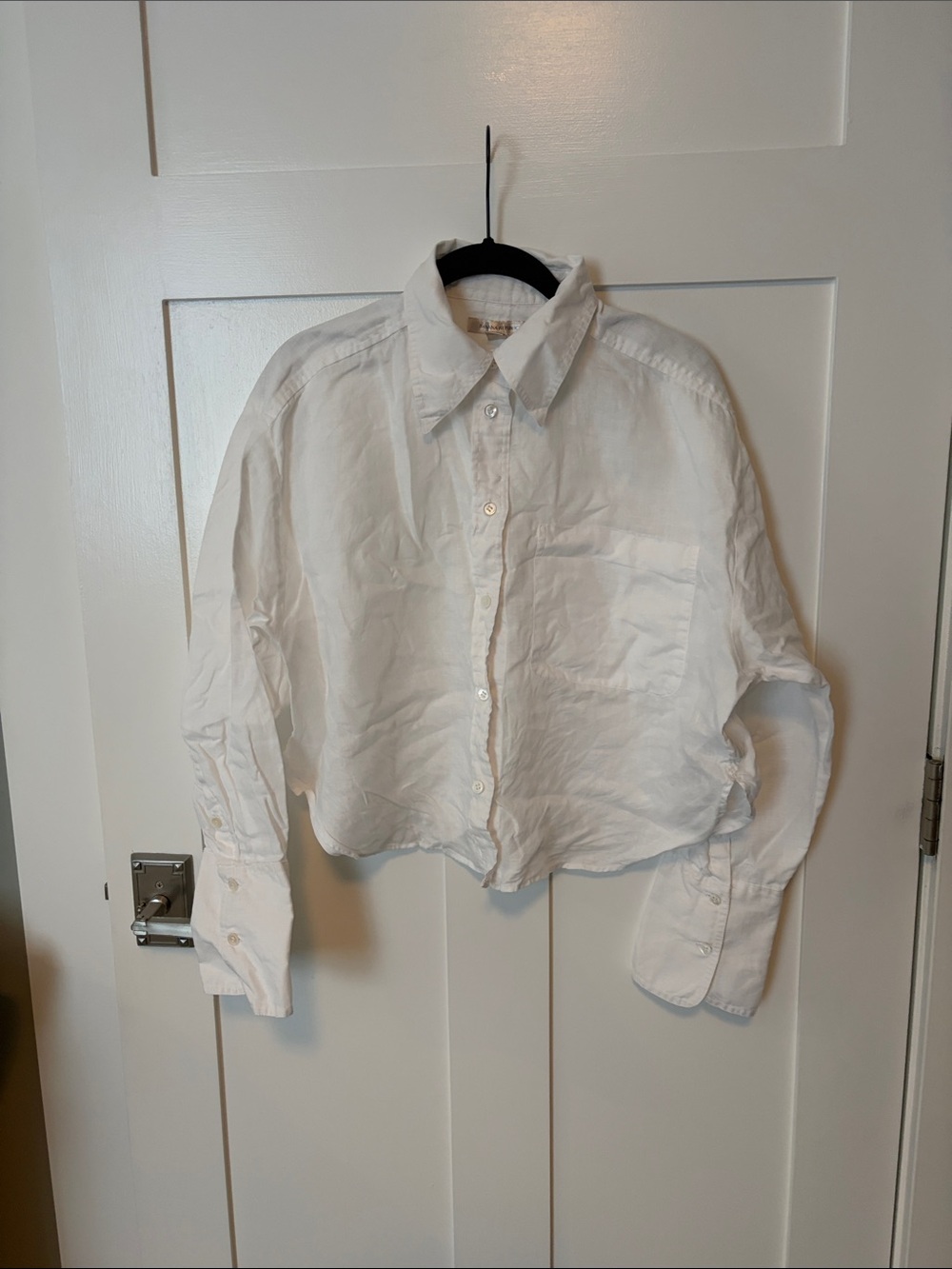 Banana Republic 100% Linen White Linen Shirt